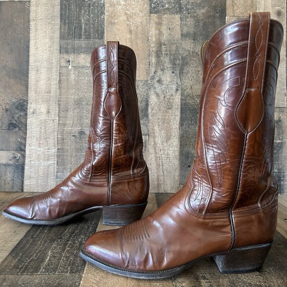 Lucchese Handmade Classics L1506 French Toe Western Cowboy Boots Mens 11.5 D - Picture 11 of 12